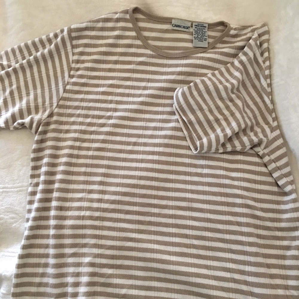 Tan Striped Shirt